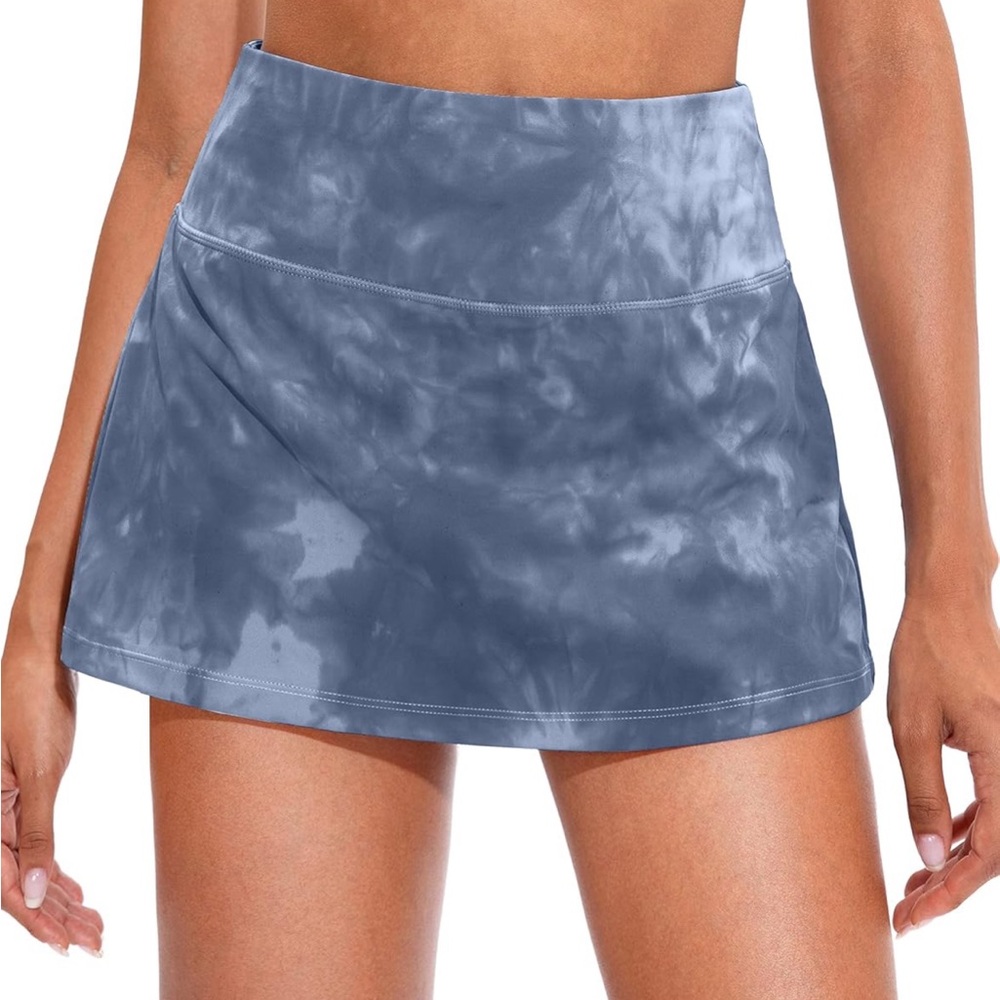 Blue Tie-Dye Tennis Skort